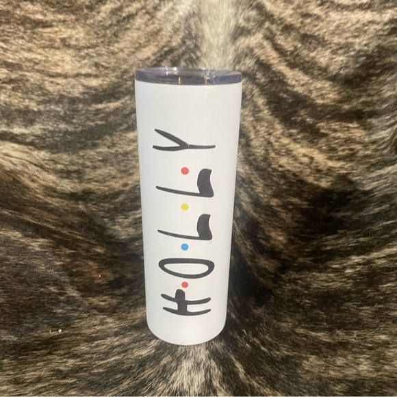 NEW "HOLLY" Name Tumbler Cold Hot Drink 20 ounce FRIENDS theme - Picture 2 of 4